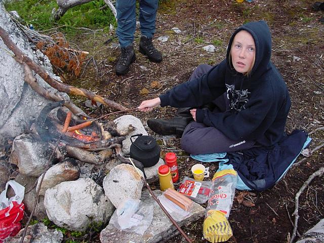 Helene med pølsepinne